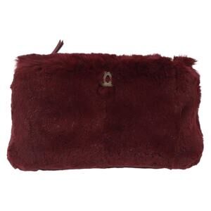 Chanel Fur Chain Shoulder Bag Red